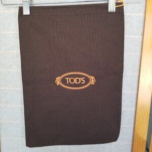 Tod's Brown Flannel Dust Bag for Small Leather Goods Wallets Accessories Logo